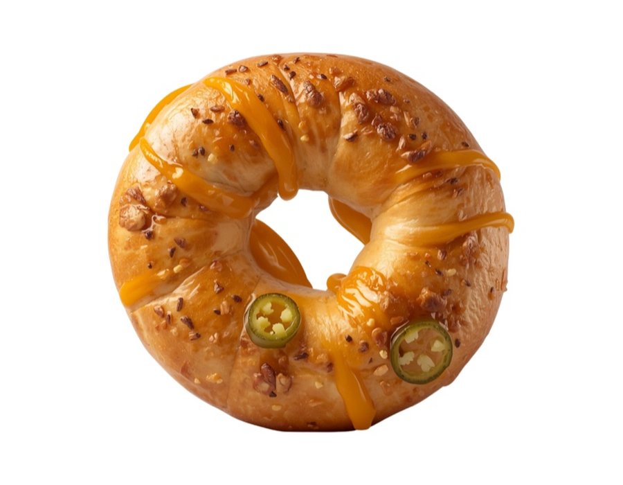 Jalapeño Cheddar bagel