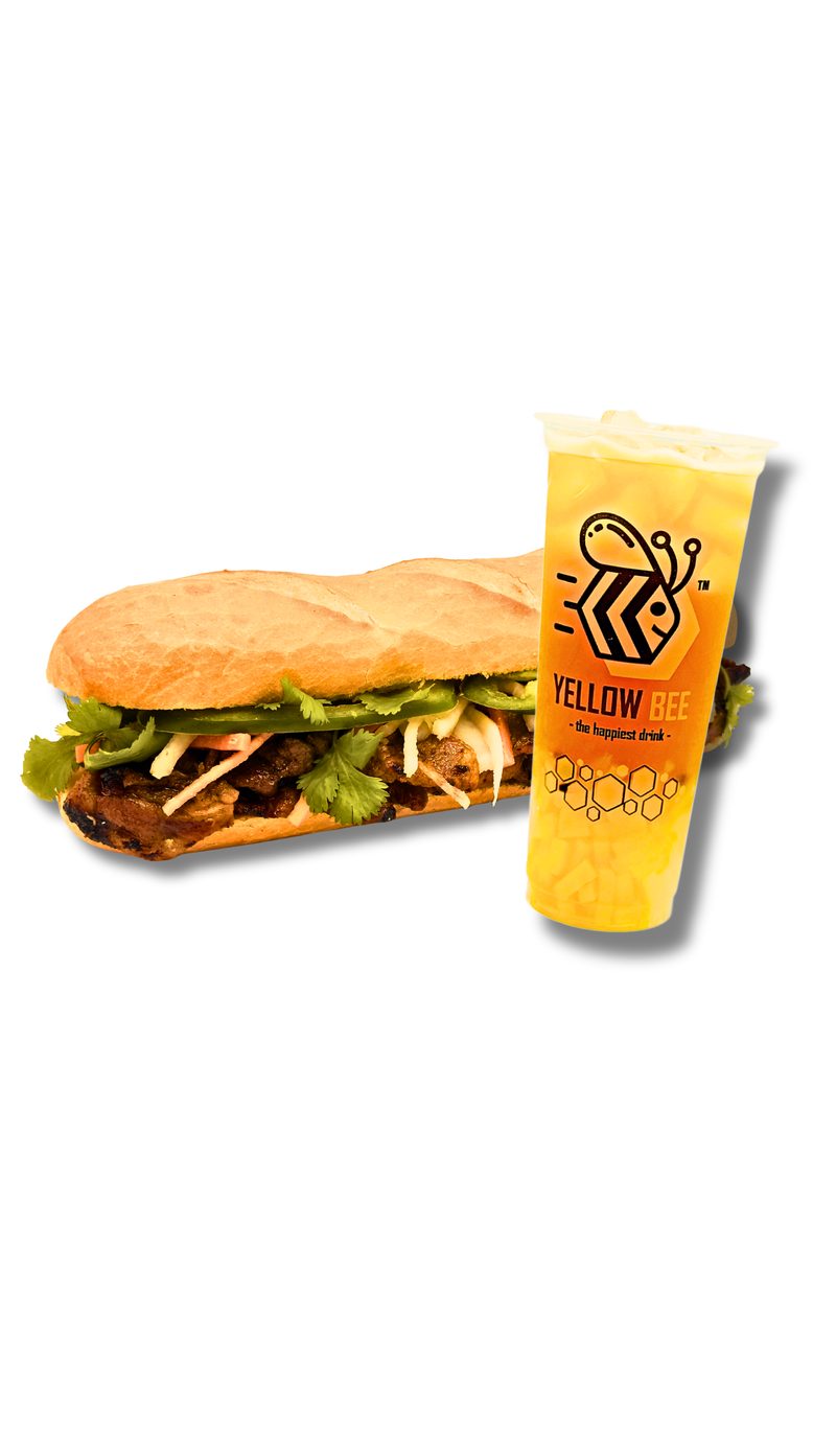 All Day Special — banh mi with fruit tea